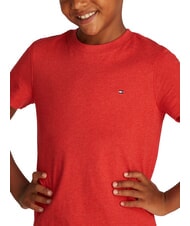 TOMMY HILFIGER TH KIDS T-shirt &agrave; manches courtes coupe classique bruy&egrave;re rouge pomme - Tee-shirt enfant - 3