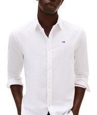 TOMMY HILFIGER TH JEANS Flag chemise en coton blanc - Chemises pour hommes - 3