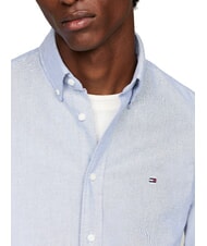 TOMMY HILFIGER TH  chemise en coton &agrave; manches longues bleu royal - Chemises pour hommes - 3