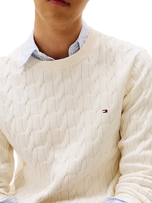 TH  Pull col rond p&eacute;tale d'ivoire - Pulls pour hommes