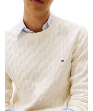TOMMY HILFIGER TH  Pull col rond p&eacute;tale d'ivoire - Pulls pour hommes - 3