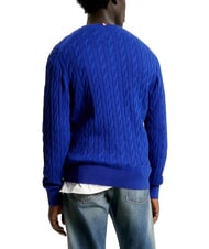 TOMMY HILFIGER TH  Pull col rond bleu en coin - Pulls pour hommes - 2