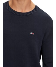 TOMMY HILFIGER TH JEANS  Col rond en coton marine nuit noire - Pulls pour hommes - 3