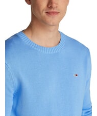 TOMMY HILFIGER TH JEANS  Col rond en coton bleu prune - Pulls pour hommes - 3