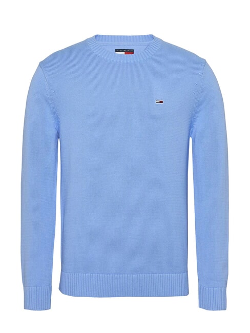 TH JEANS  Col rond en coton bleu prune - Pulls pour hommes