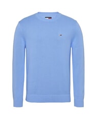 TOMMY HILFIGER TH JEANS  Col rond en coton bleu prune - Pulls pour hommes - 4