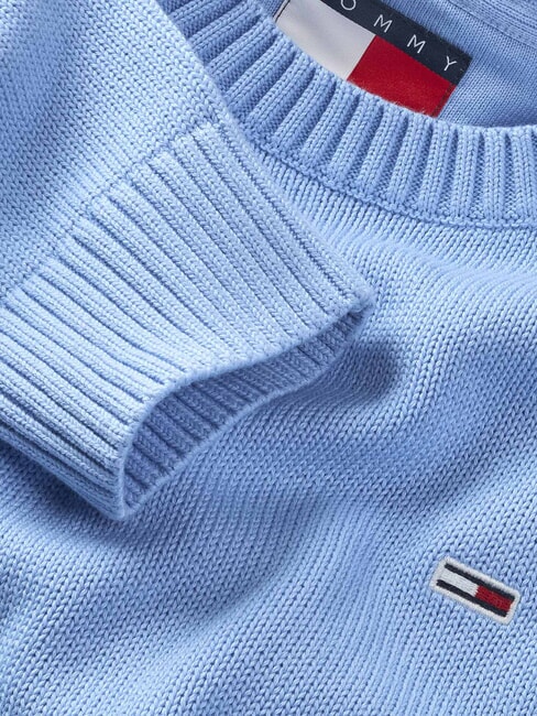 TH JEANS  Col rond en coton bleu prune - Pulls pour hommes