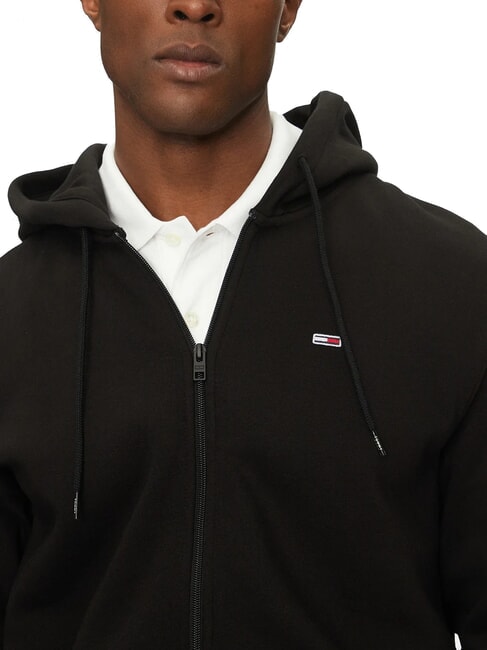 TH JEANS Sweat-shirt zipp&eacute; noir - Pulls molletonn&eacute;s