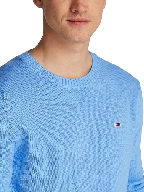 TH JEANS  Col rond en coton bleu prune - Pulls pour hommes