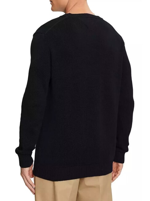 TH JEANS  Col rond en coton noir - Pulls pour hommes