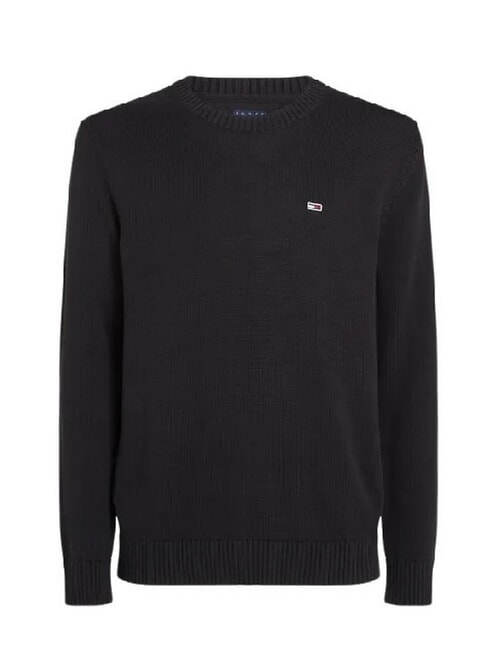 TH JEANS  Col rond en coton noir - Pulls pour hommes