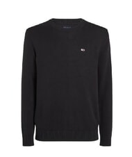 TOMMY HILFIGER TH JEANS  Col rond en coton noir - Pulls pour hommes - 3