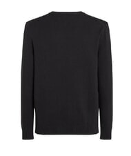 TOMMY HILFIGER TH JEANS  Col rond en coton noir - Pulls pour hommes - 4