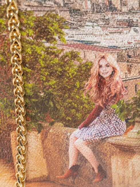 YESBAG Grande pochette avec bandouli&egrave;re en m&eacute;tal citronnier - Sacs pour Femme