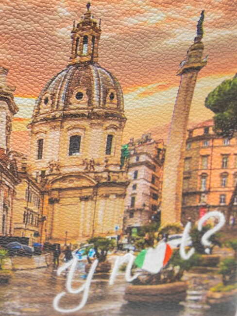 YESBAG Sac &agrave; dos rond &agrave; deux compartiments Rome sous la pluie - Sacs pour Femme