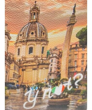 YNOT YESBAG Sac &agrave; dos rond &agrave; deux compartiments Rome sous la pluie - Sacs pour Femme - 3