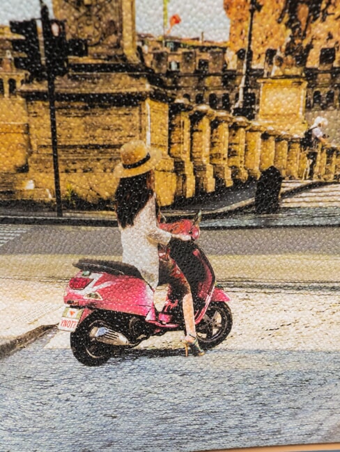 YESBAG Sac cabas bandouli&egrave;re moyen VACANCES ROMAINES - Sacs pour Femme