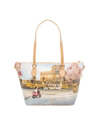 YNOT YESBAG Sac cabas bandouli&egrave;re moyen VACANCES ROMAINES - Sacs pour Femme - 4