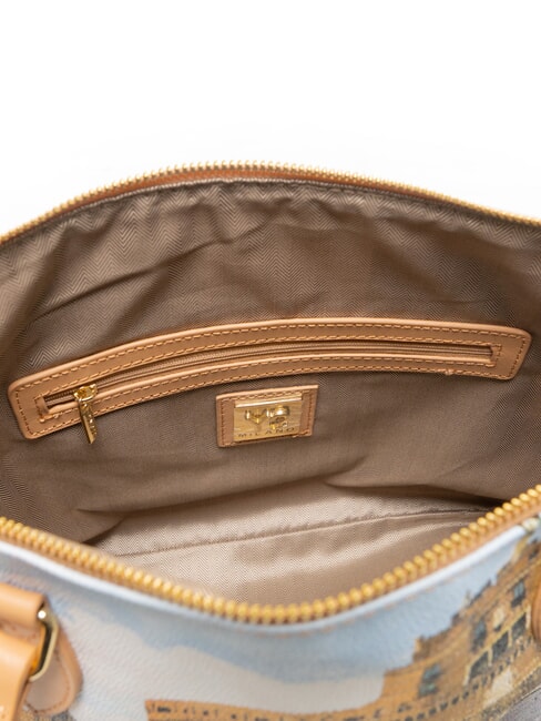 YESBAG Sac cabas bandouli&egrave;re moyen VACANCES ROMAINES - Sacs pour Femme