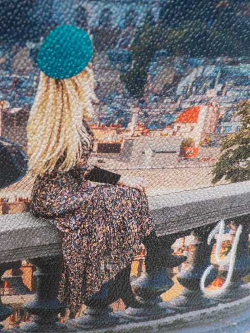 YESBAG Sac cabas bandouli&egrave;re moyen paris / cor - Sacs pour Femme