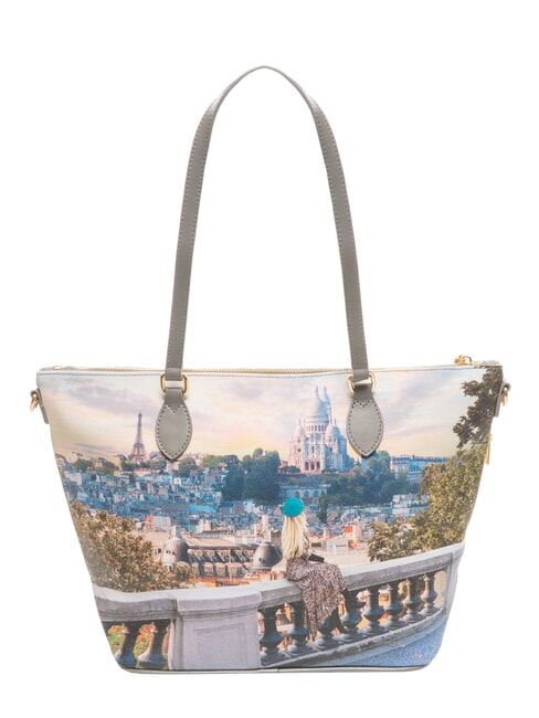 YESBAG Sac cabas bandouli&egrave;re moyen paris / cor - Sacs pour Femme