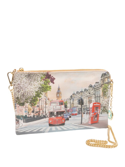 YESBAG Pochette avec bandouli&egrave;re en m&eacute;tal Arc-en-ciel de Londres - Sacs pour Femme