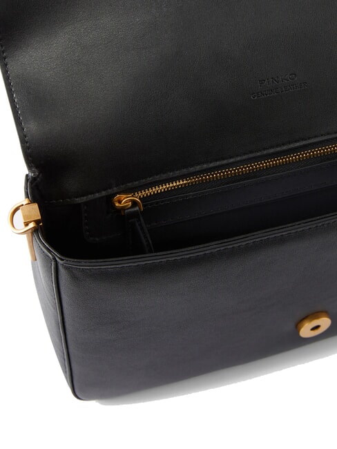 LOVE ONE sac bandouli&egrave;re en cuir noir-or antique - Sacs pour Femme