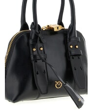 PINKO BOWLING Petit sac en cuir en forme de d&ocirc;me noir-or antique - Sacs pour Femme - 3