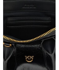 PINKO BOWLING Petit sac en cuir en forme de d&ocirc;me noir-or antique - Sacs pour Femme - 4