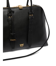 PINKO BOWLING Sac d&ocirc;me en cuir avec bandouli&egrave;re Limousine noire - or mat - Sacs pour Femme - 3