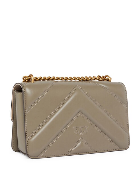 LOVE ONE MINI sac bandouli&egrave;re en cuir noyer-or antique - Sacs pour Femme