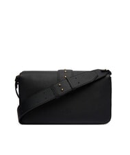 PINKO LOVE ONE Sac bandouli&egrave;re en cuir avec rabat noir-or antique - Sacs pour Femme - 4