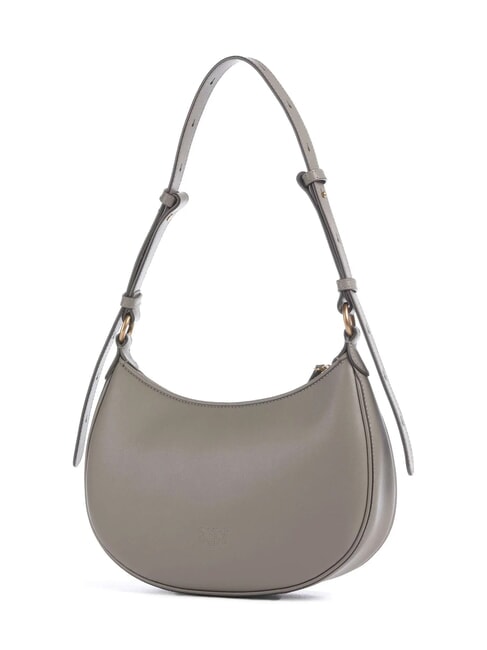 HALF MOON Sac bandouli&egrave;re en cuir noyer-or antique - Sacs pour Femme