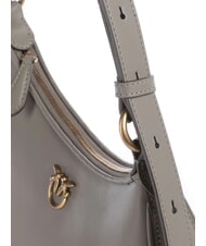 PINKO HALF MOON Sac bandouli&egrave;re en cuir noyer-or antique - Sacs pour Femme - 3