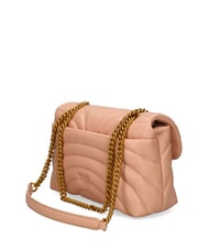 PINKO LOVE PUFF MINI Mini sac bandouli&egrave;re en nappa toast rose-or antique - Sacs pour Femme - 2
