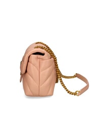 PINKO LOVE PUFF MINI Mini sac bandouli&egrave;re en nappa toast rose-or antique - Sacs pour Femme - 3