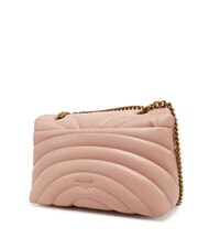 PINKO LOVE PUFF CLASSIC Sac bandouli&egrave;re en cuir nappa poudre-or antique - Sacs pour Femme - 2