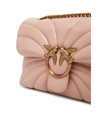 PINKO LOVE PUFF CLASSIC Sac bandouli&egrave;re en cuir nappa poudre-or antique - Sacs pour Femme - 3
