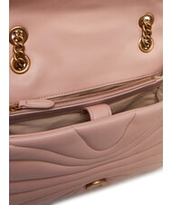 PINKO LOVE PUFF CLASSIC Sac bandouli&egrave;re en cuir nappa poudre-or antique - Sacs pour Femme - 4