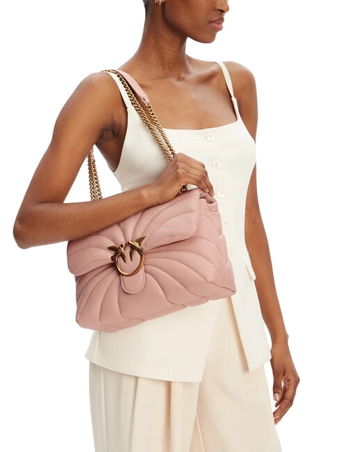 LOVE PUFF CLASSIC Sac bandouli&egrave;re en cuir nappa poudre-or antique - Sacs pour Femme