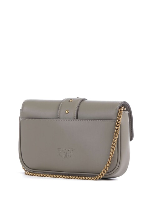 LOVE ONE POCKET Sac &agrave; bandouli&egrave;re en cuir noyer-or antique - Sacs pour Femme