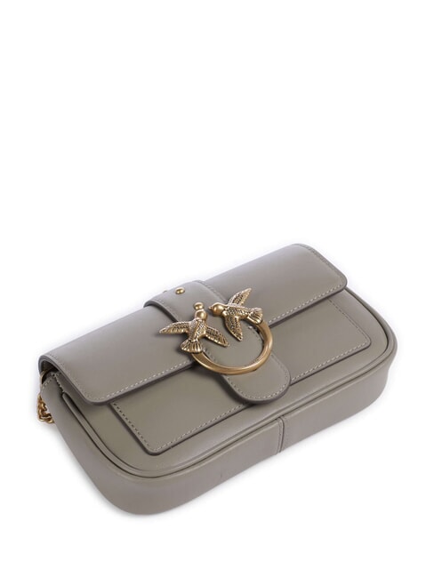 LOVE ONE POCKET Sac &agrave; bandouli&egrave;re en cuir noyer-or antique - Sacs pour Femme