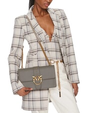 PINKO CLASSIC LOVE BAG Un sac tout simplement noyer-or antique - Sacs pour Femme - 5