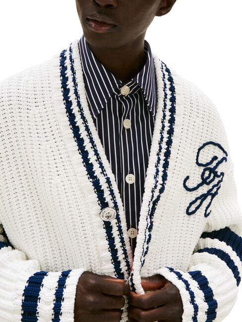 TH Gilet en coton &agrave; boutons &eacute;cru - Pulls pour hommes