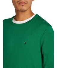 TOMMY HILFIGER TH pull &agrave; col rond micro-logo nouveau vert - Pulls pour hommes - 3