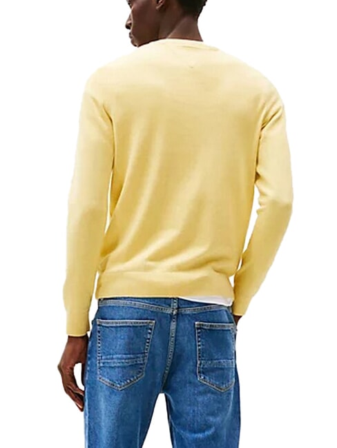 TH pull &agrave; col rond micro-logo bruy&egrave;re citronnelle - Pulls pour hommes