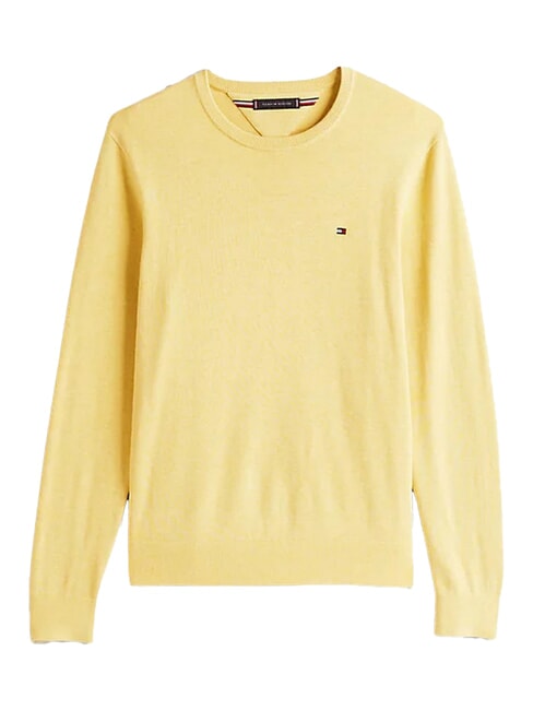 TH pull &agrave; col rond micro-logo bruy&egrave;re citronnelle - Pulls pour hommes