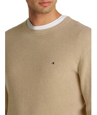 TOMMY HILFIGER TH pull en coton &agrave; col rond bleu clair - Pulls pour hommes - 3