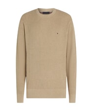 TOMMY HILFIGER TH pull en coton &agrave; col rond bleu clair - Pulls pour hommes - 4