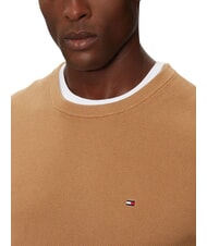 TOMMY HILFIGER TH Pull &agrave; col rond en nid d'abeille toile de safari - Pulls pour hommes - 3